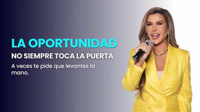 La oportunidad no siempre toca la puerta. A veces te pide que levantes la mano.