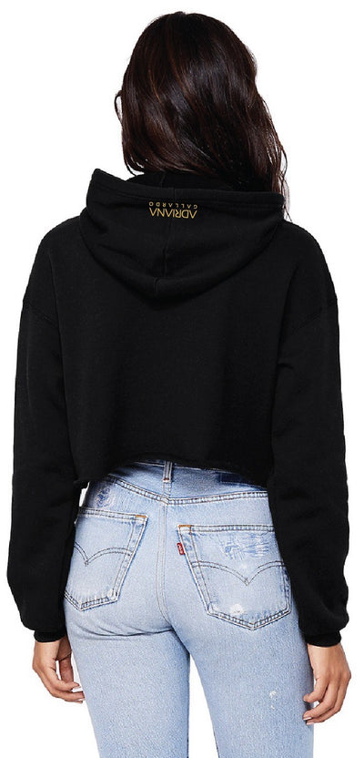 Ladies Cropped Fleece Hoodie