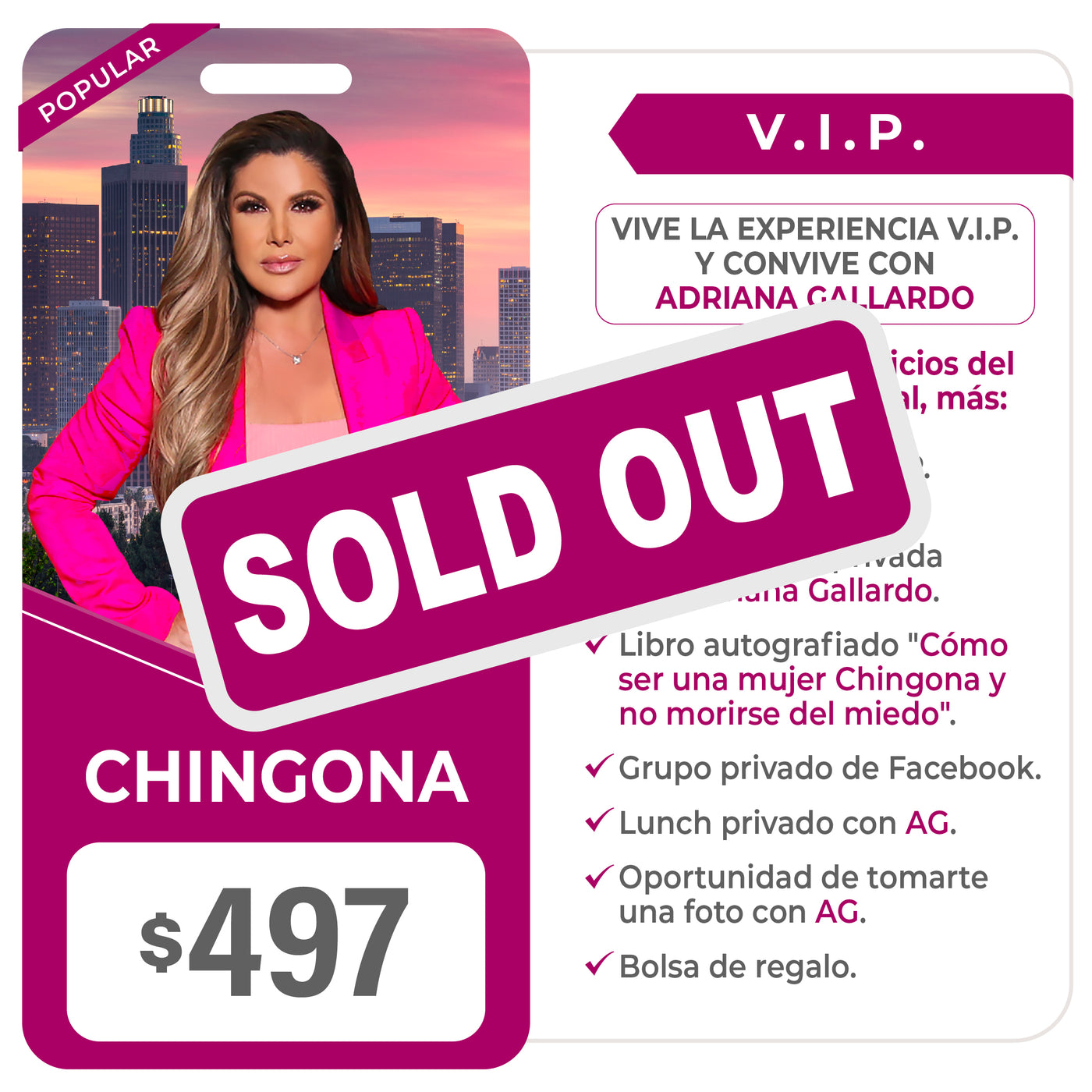 Boleto VIP Chingona | Septiembre 9
